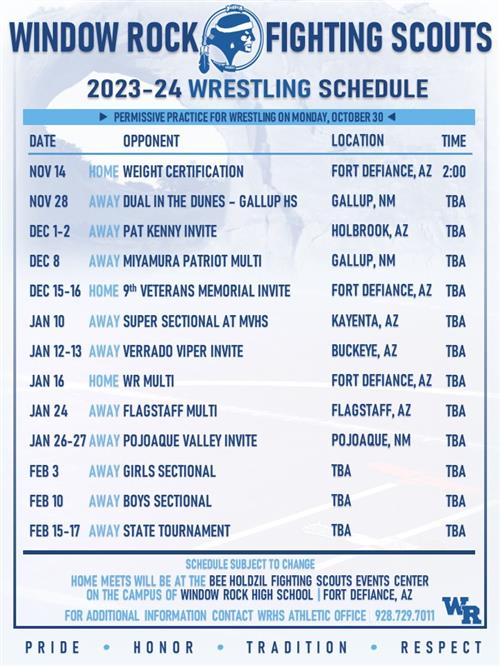 WRestling Schedule